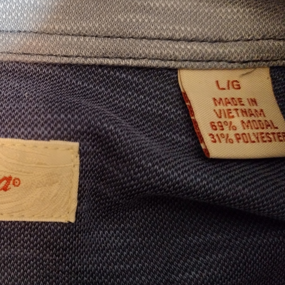 Tommy Bahama men blue Henley light weight sweater, Long sleeve, 1/2 button, L - Picture 12 of 13